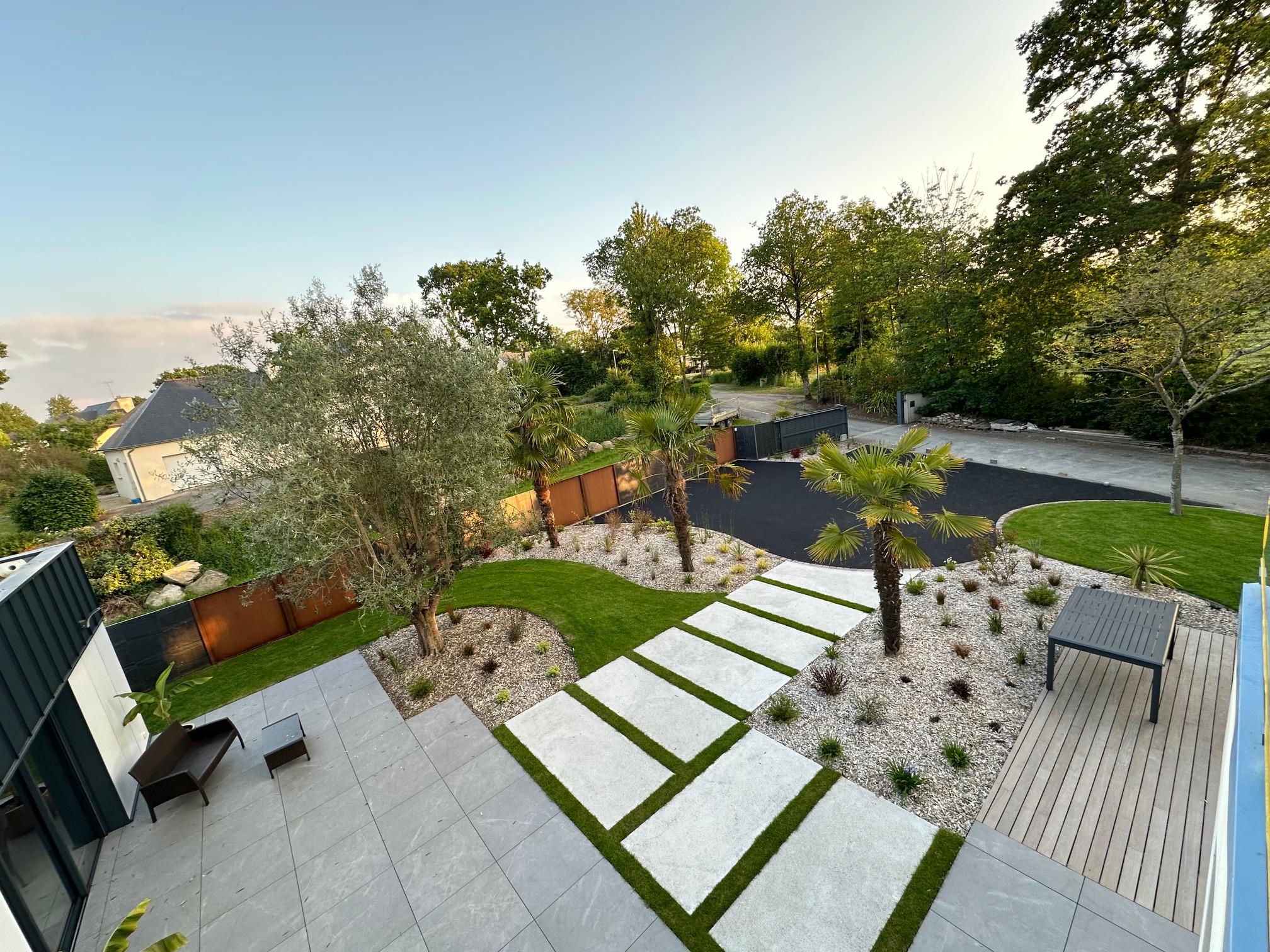 Aménagement paysager réalisé par Hortus paysagiste